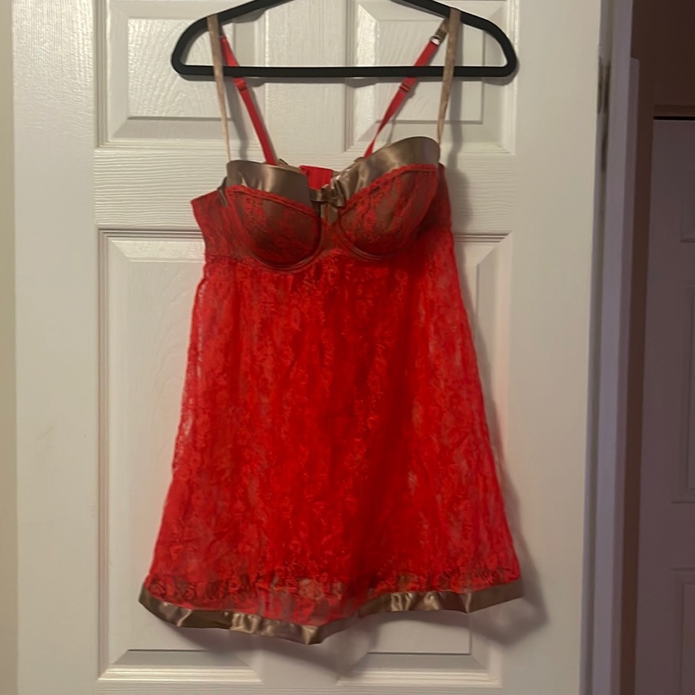NWT Cacique Plus Lace Teddy and Panty Set